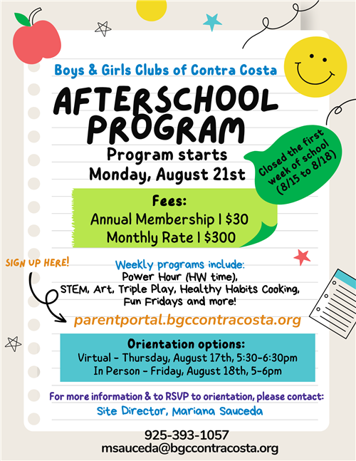 Boys and Girls Club Afterschool Program 2023-24